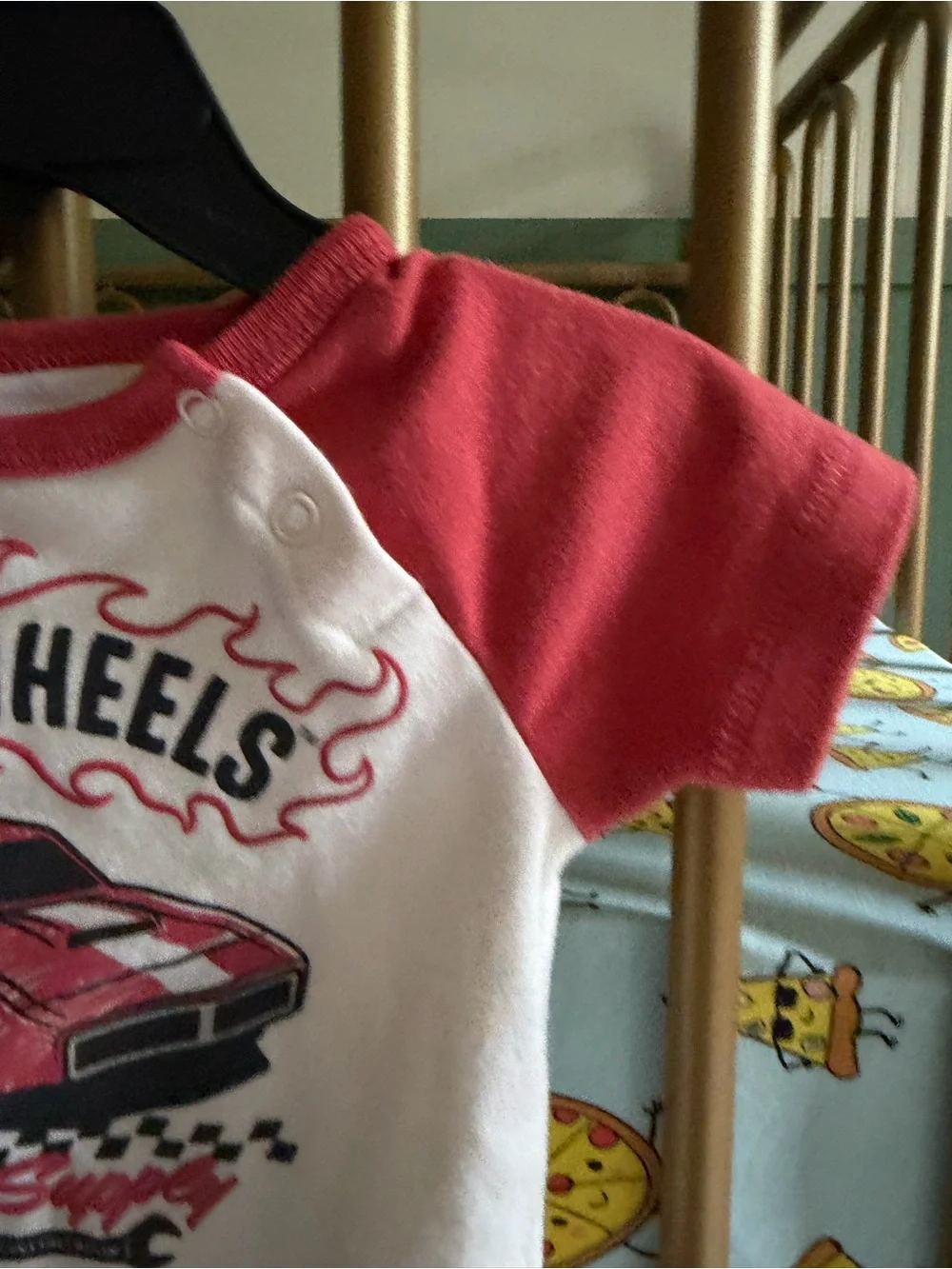 Hot Wheels Red & White Baby Bodysuit